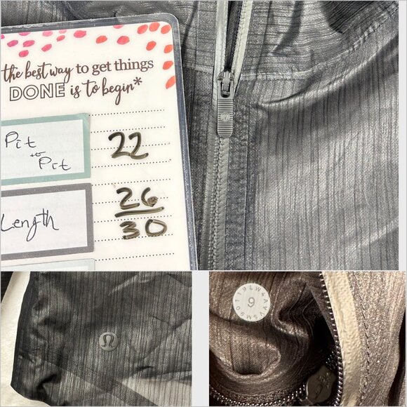 Lululemon Womens Sheer Joy Jacket Black Sz 6 NWOT Full Zip Waterproof Jacket - Picture 10 of 10